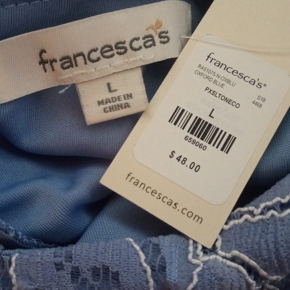 Francesca's Blue Floral Dress - SZ. L - Picture 15 of 15